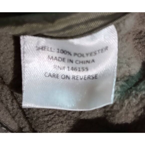 Fish Hippie Puffer Vest Mens Extra Large‎ Green Fleece Lined Corduroy Trim - Picture 7 of 8